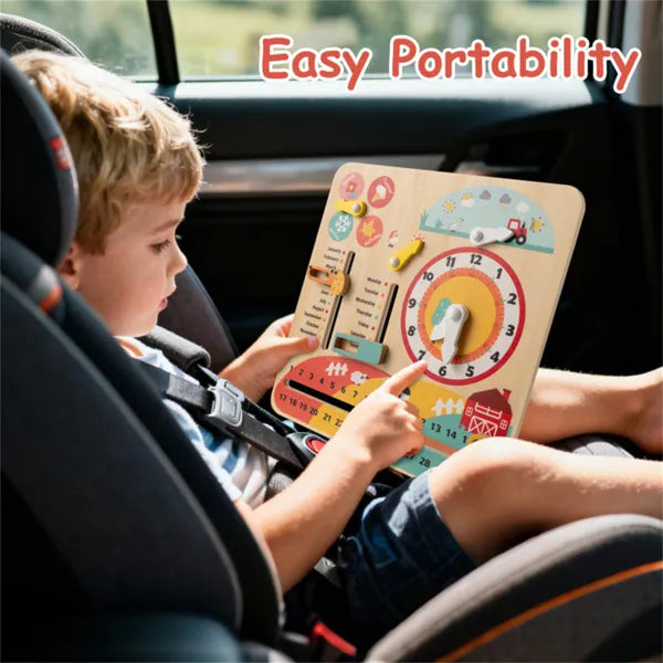 Wooden Time Learning Clock for Kids