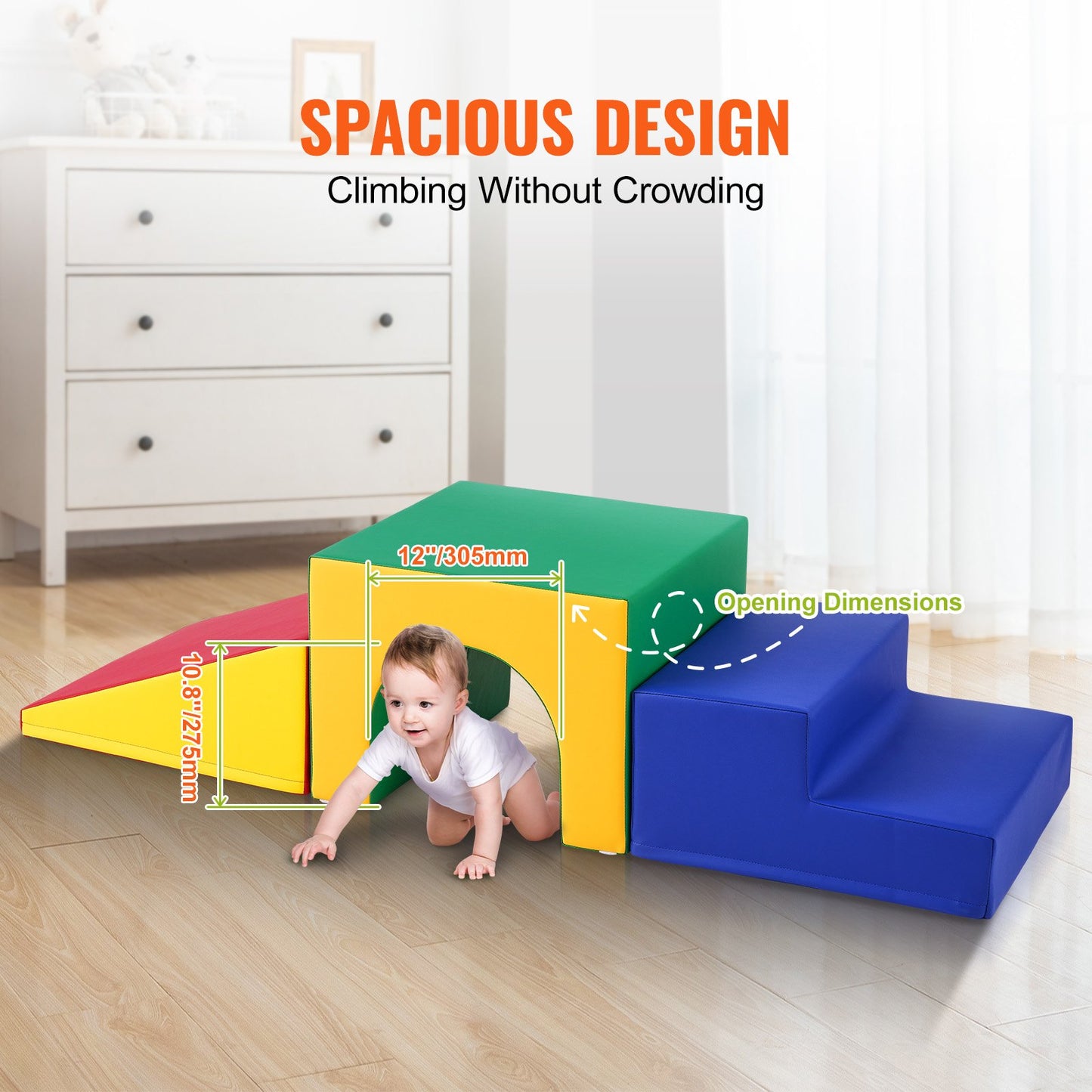 Single Tunnel Climber Playset for Toddlers