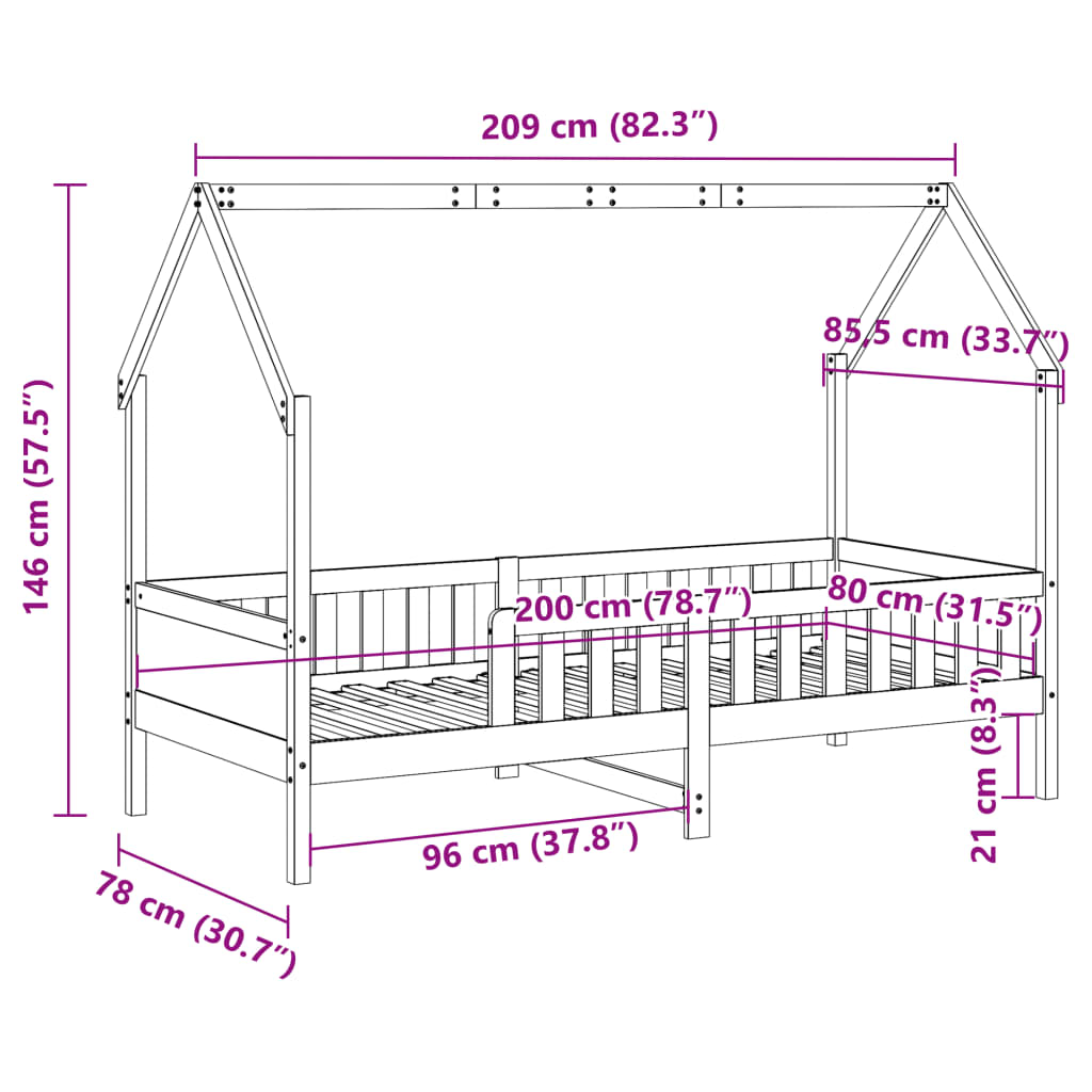 Children’s House-Shaped Bed