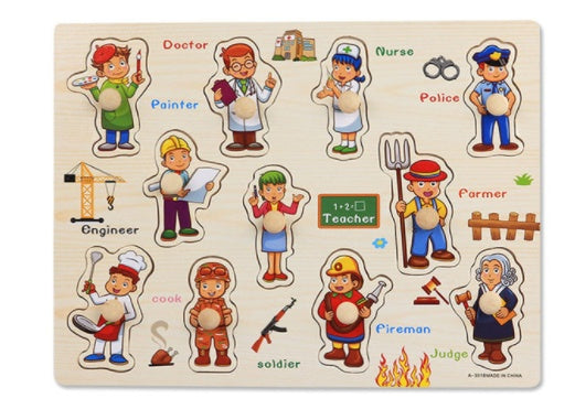 Animal Alphabet Wooden Puzzle Toy