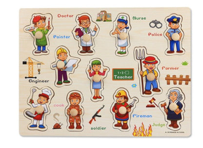 Animal Alphabet Wooden Puzzle Toy