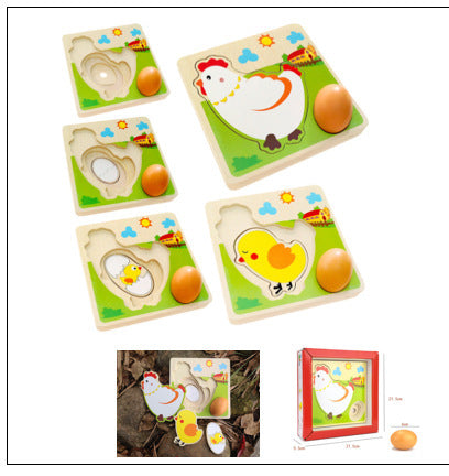 Children's Life Cycle Wooden Puzzle Toy