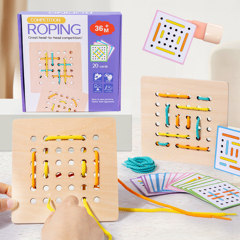 Wooden Lacing & Threading Board